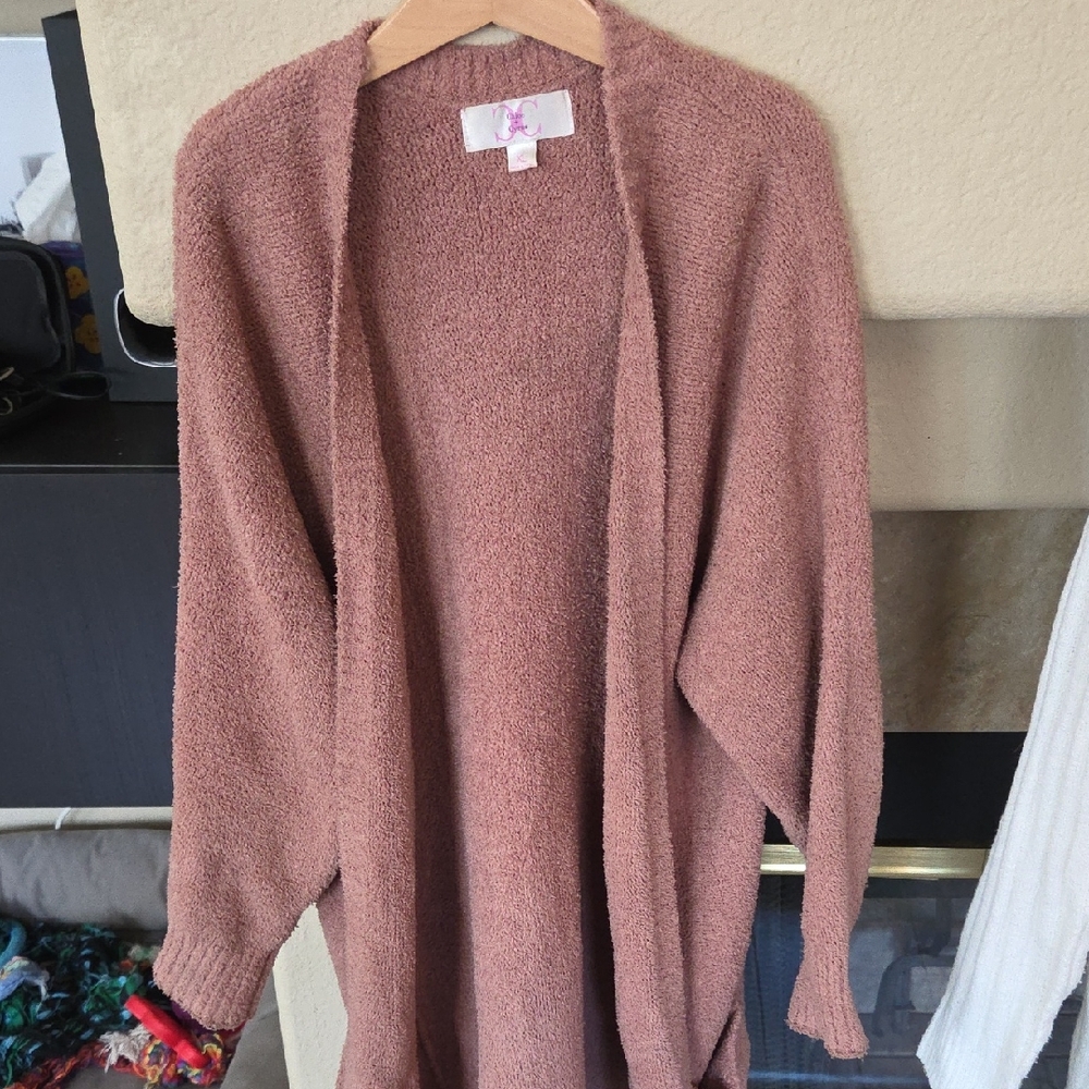 Girls Soft Mauve Cardigan
